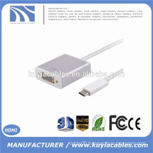 USB-C USB 3.1 Type C Male to VGA Female 1080P Display Monitor Adapter Cable for 2015 Macbook Black